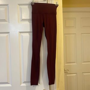 Lululemon Aligned Leggings Maroon Size 4